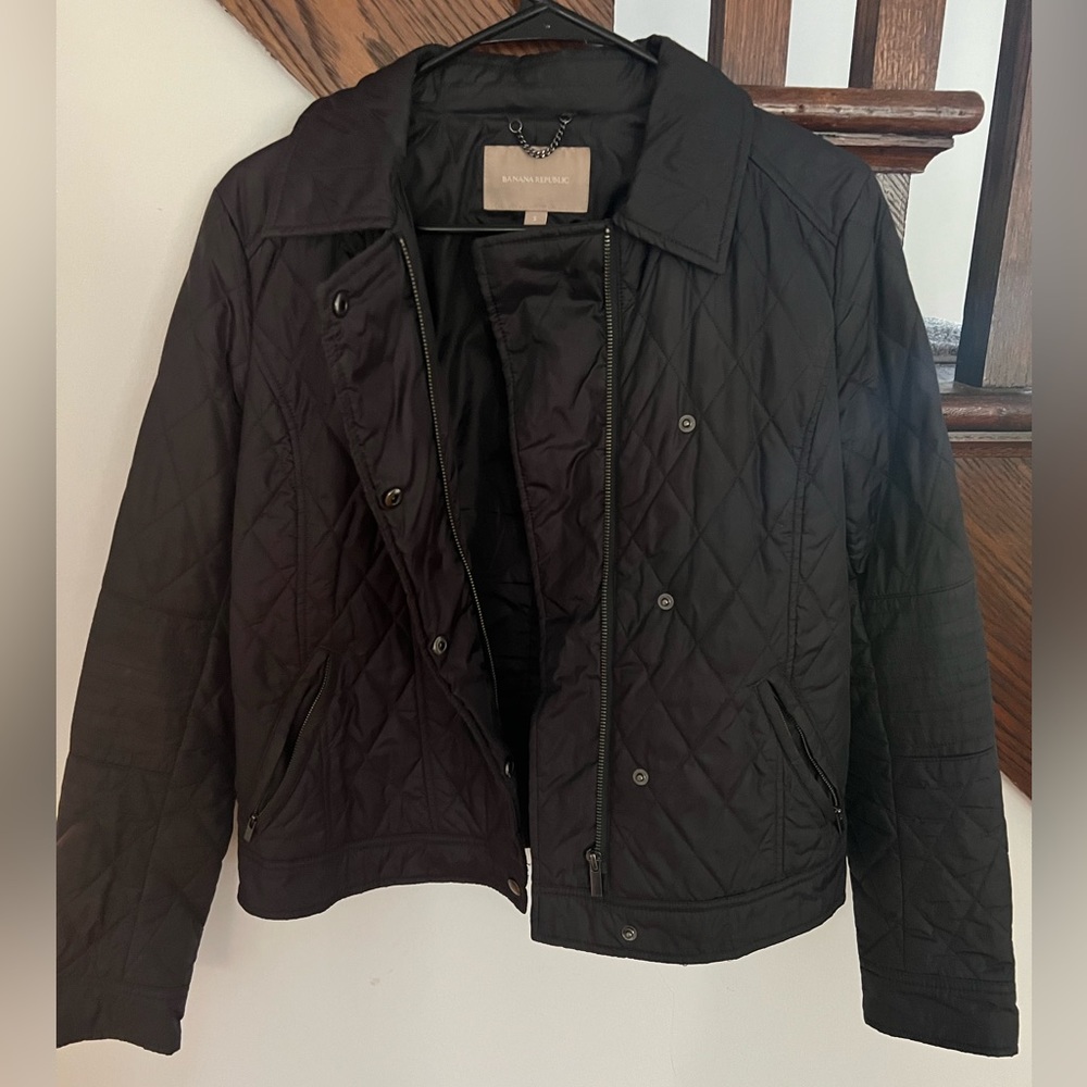 Banana Republic lightweight coat in dark grey - size small